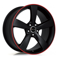 Avus AF10 Matt sort m/rd stripe